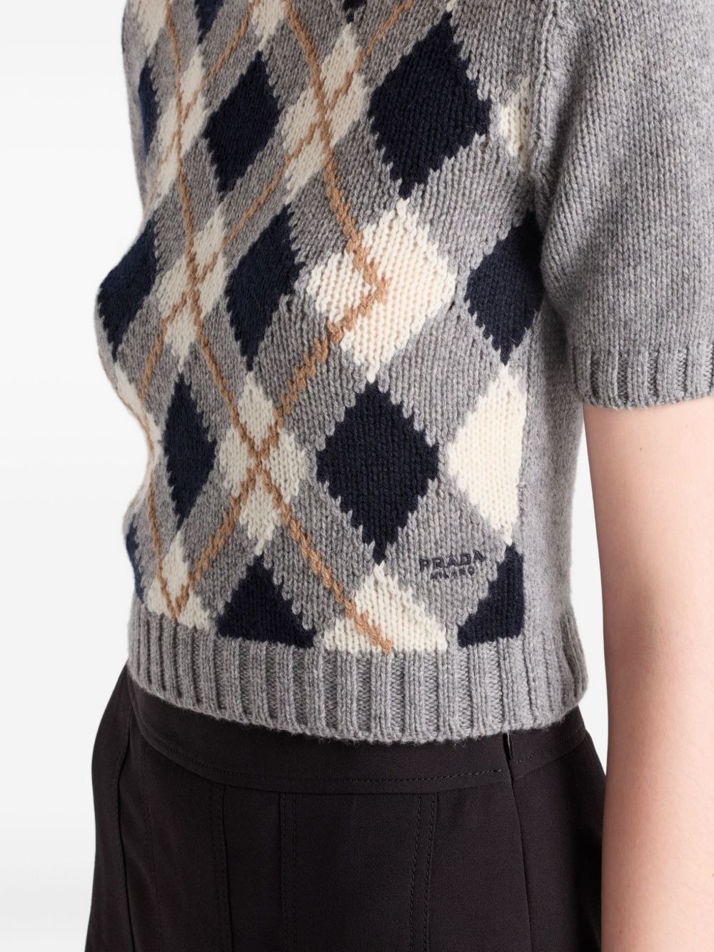 Short-sleeved cashmere sweater - 5