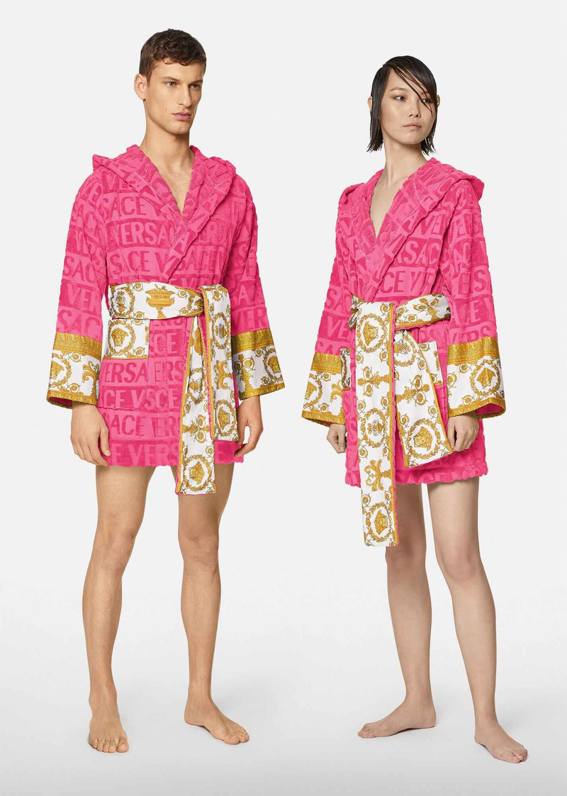 VERSACE I ♡ Baroque Hooded Bathrobe outlook