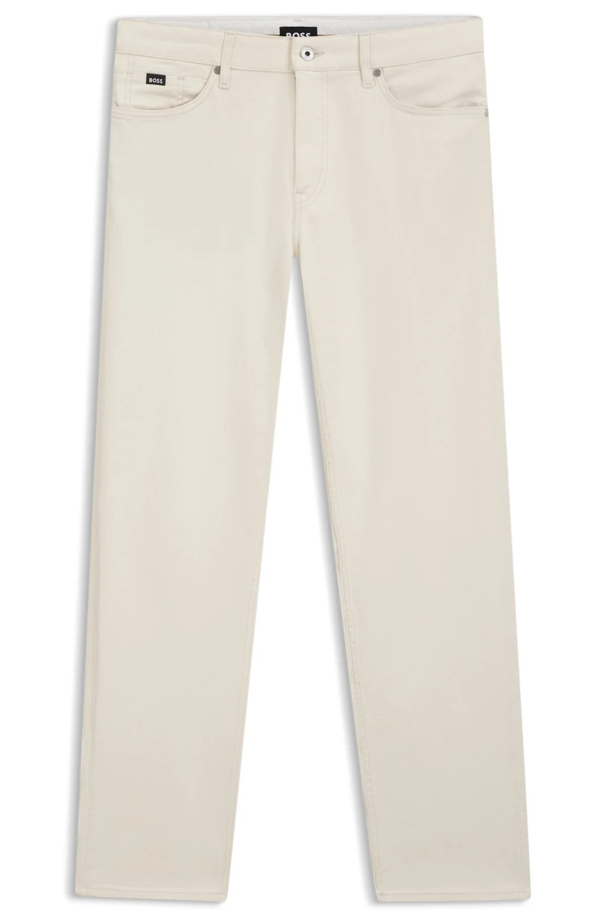 STRAIGHT-FIT JEANS IN ITALIAN ECRU DENIM - 1