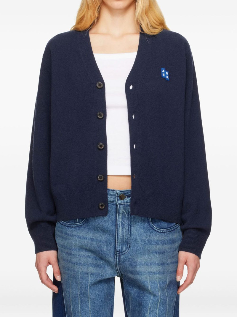 ADER error button-fastening logo-detail cardigan outlook