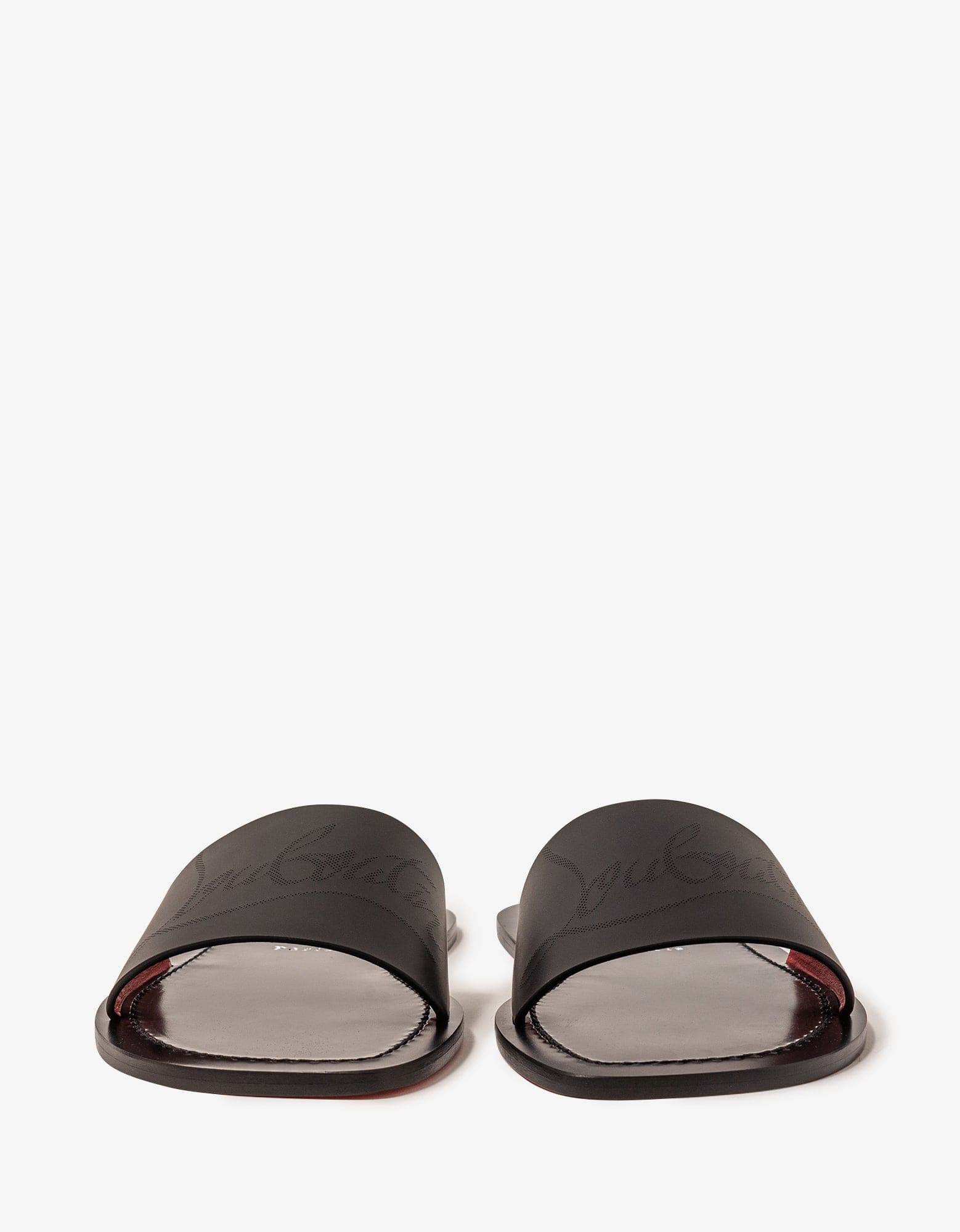 Christian Louboutin Coolraoul Black Leather Slide Sandals - 5