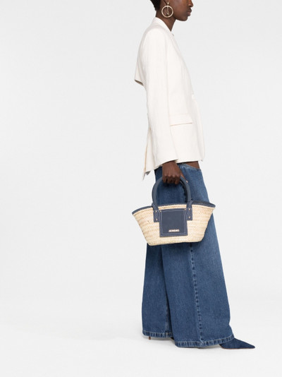 JACQUEMUS Le panier Soli raffia tote bag outlook