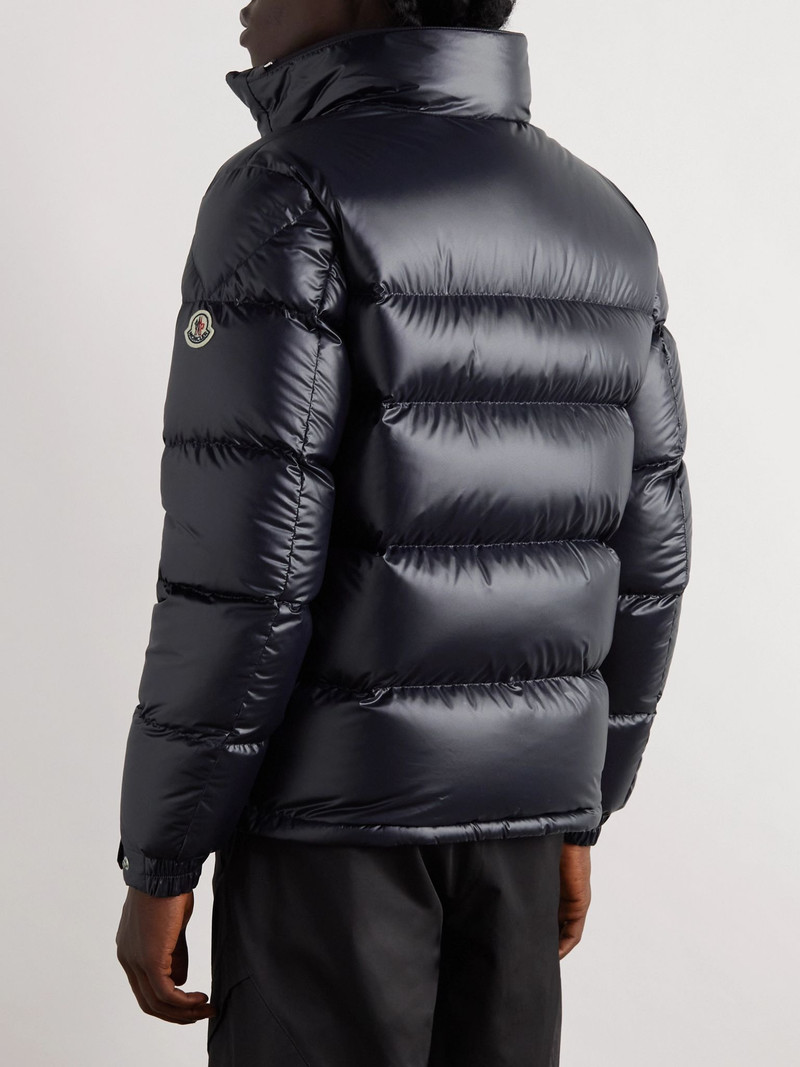 Skarsting Quilted Shell and Logo-Embroidered Jacquard-Knit Down Jacket Navy 3