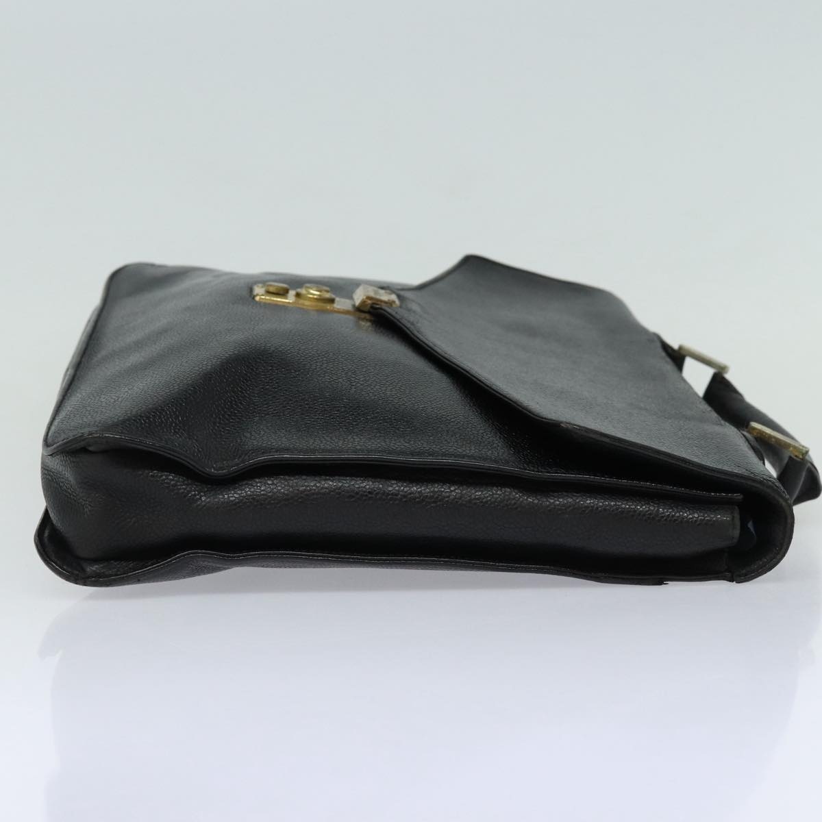 CHANEL Hand Bag Caviar Skin Black CC - 4