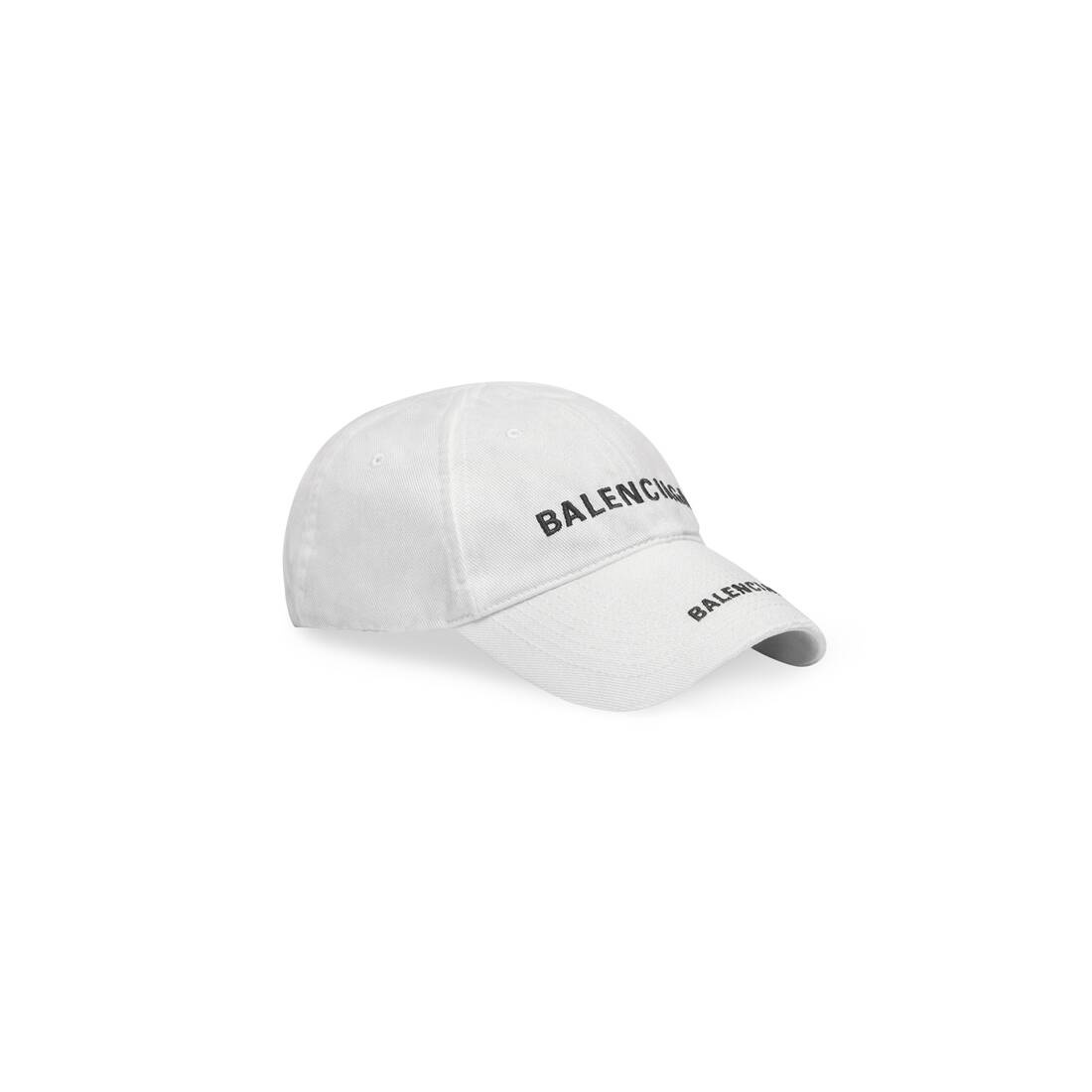 Double Logo Cap in White - 2