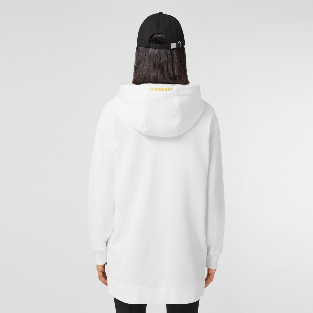 Boo Print Oversized Cotton Hooded Top - 4