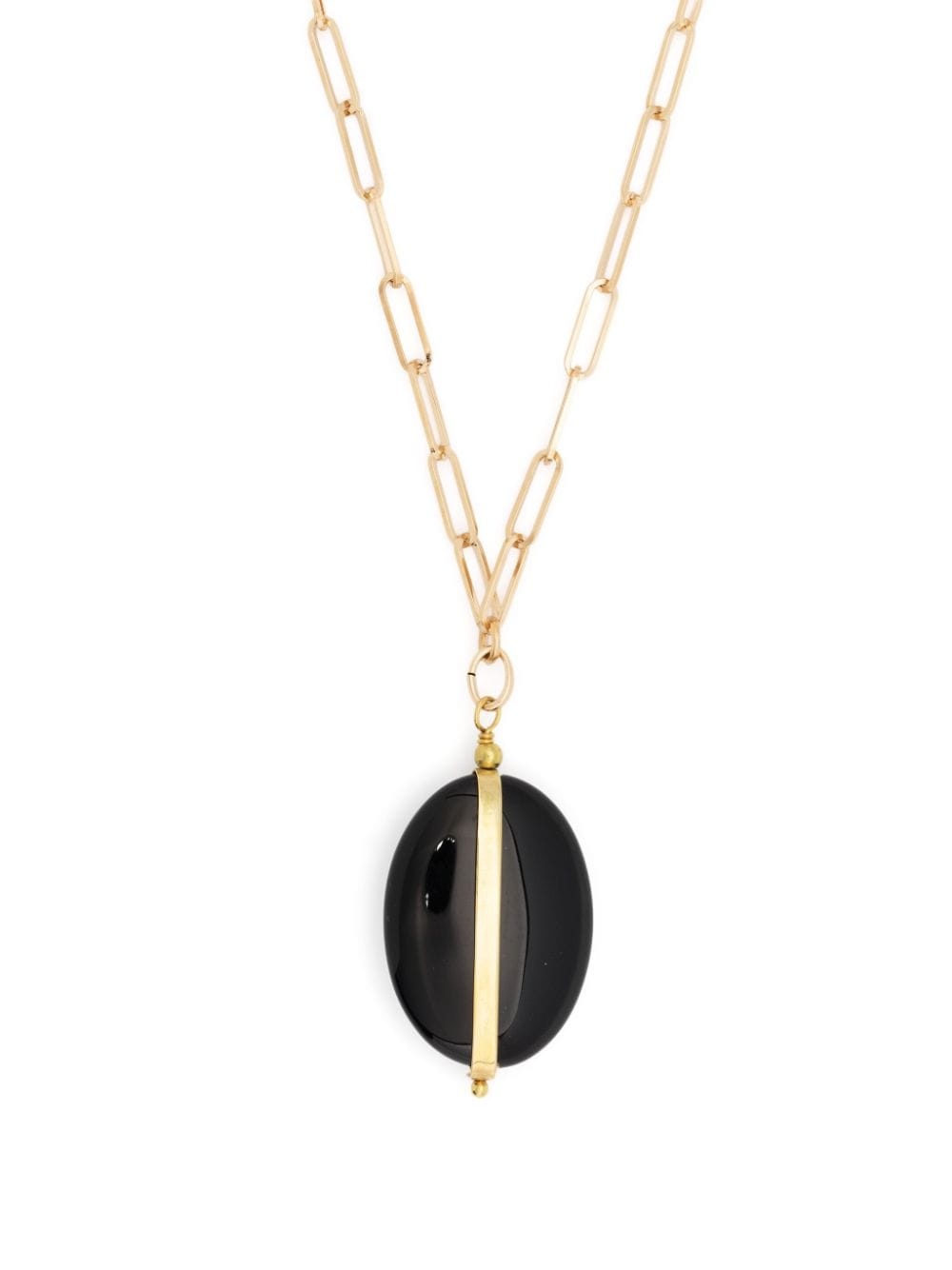 stone-embellished pendant necklace - 1