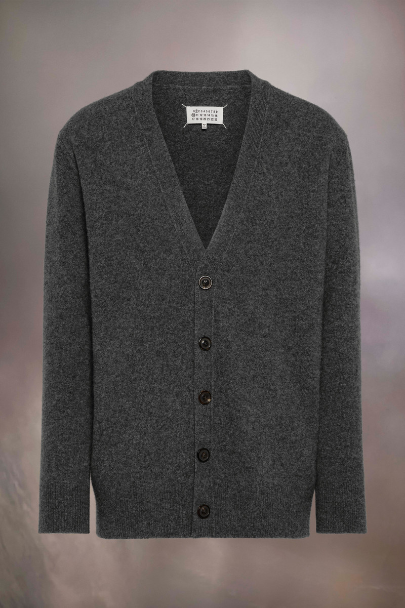 Washed Lambswool Cardigan - 1