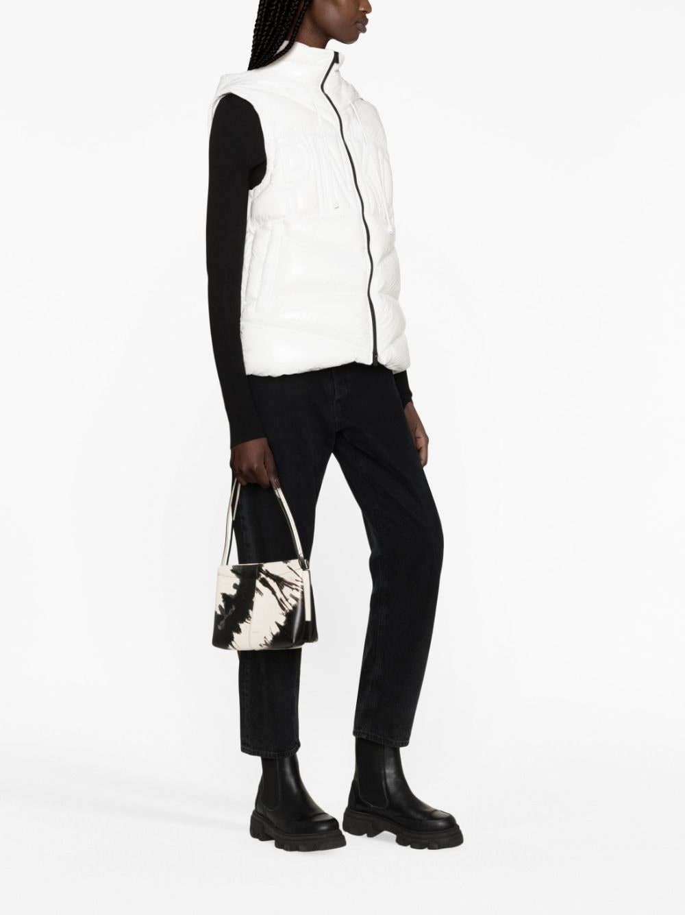 padded detachable-hood waistcoat - 4