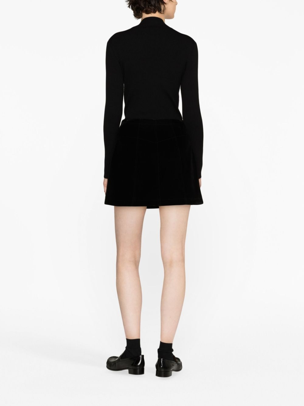 logo-embroidered roll-neck jumper - 3