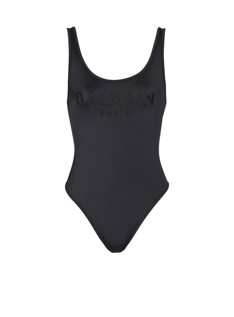 One-piece swimsuit with Balmain Paris embroidery 1