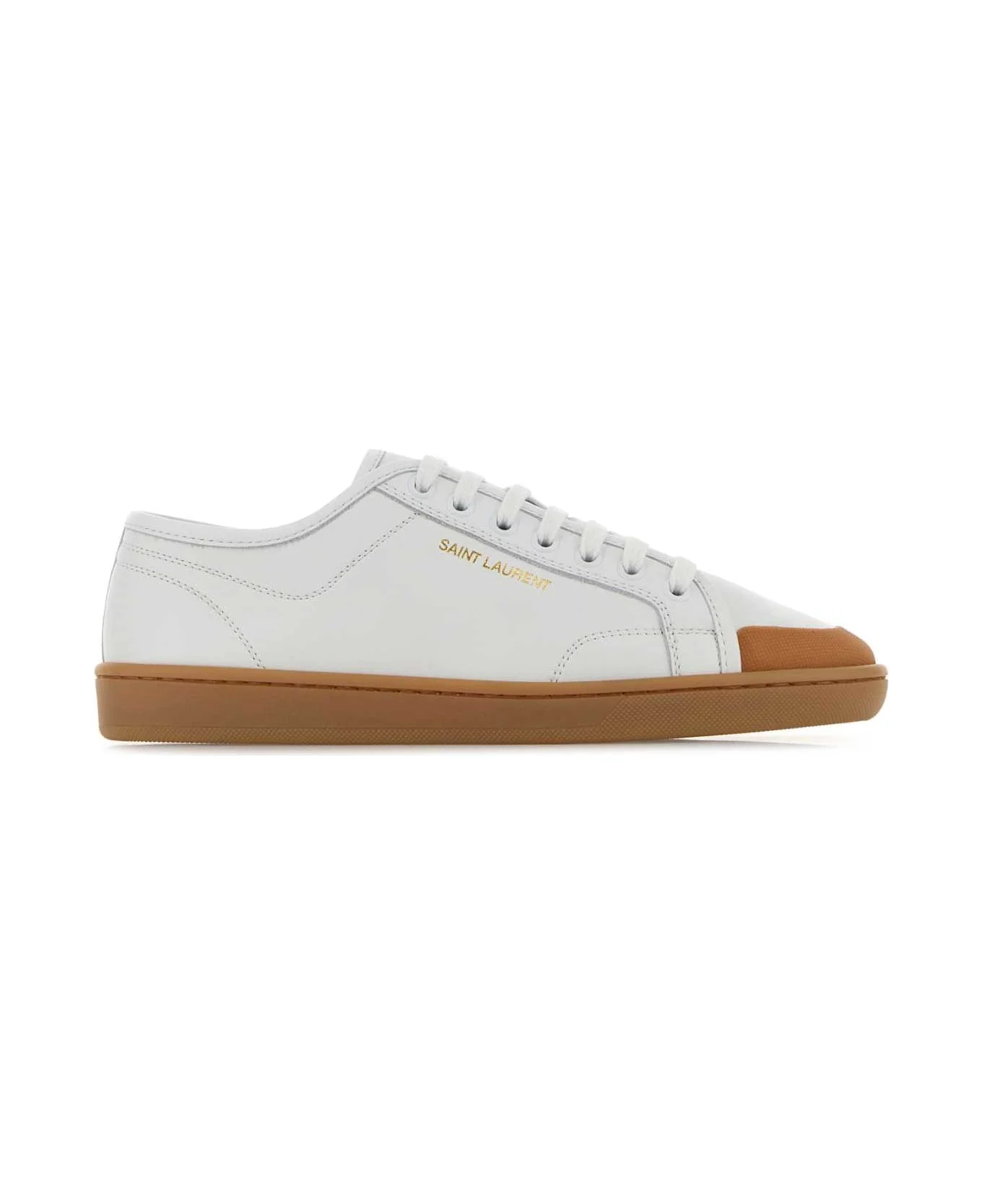 White Leather Greenwich Sneakers - 1