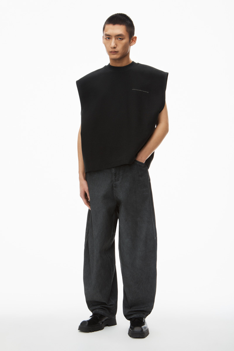 Alexander Wang puffed logo muscle tank top in cotton outlook