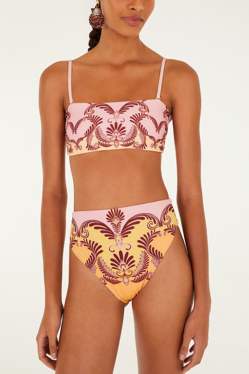Soft Yellow Arabesc Hot Pants Bikini Bottom 4
