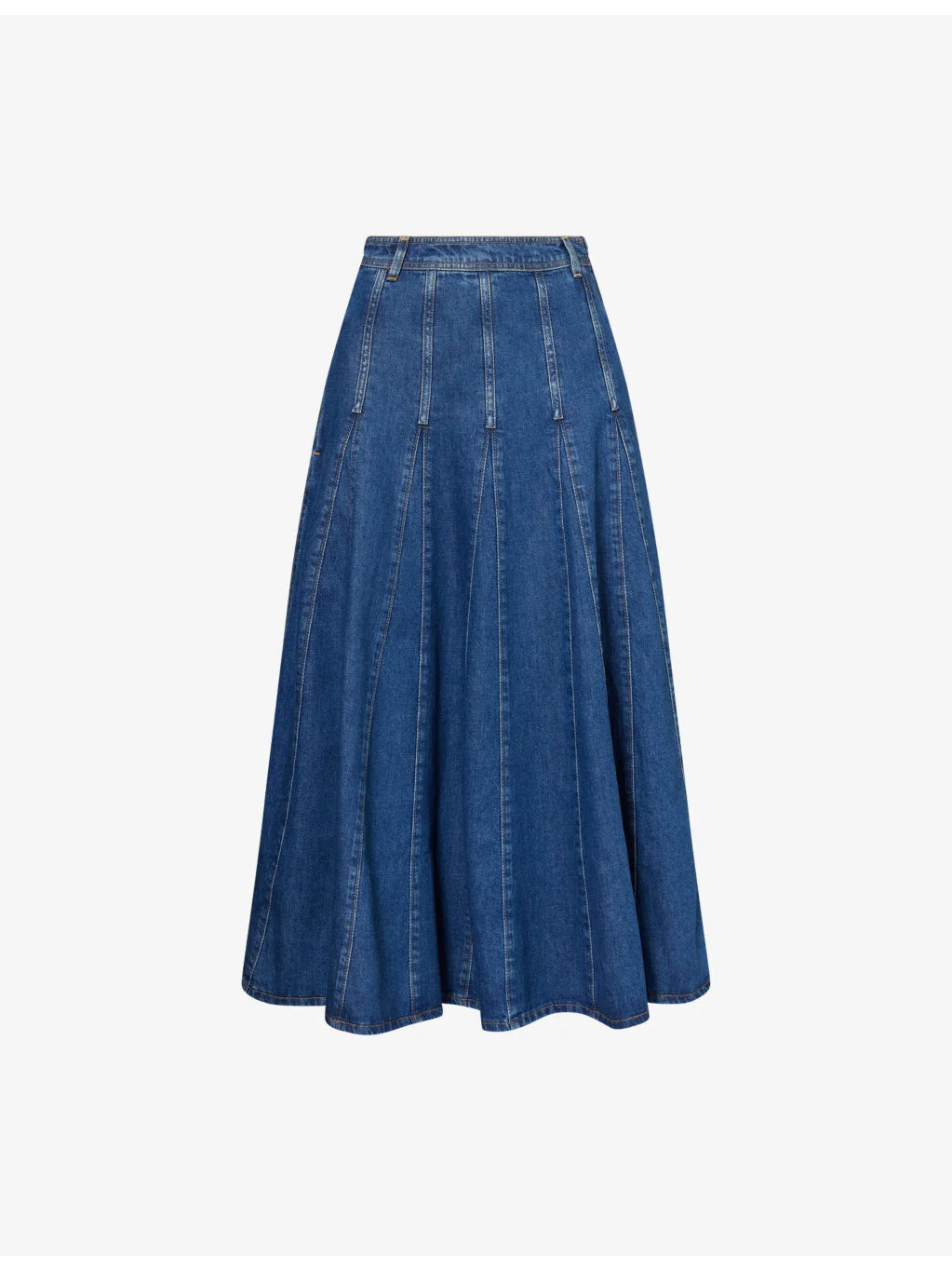 Panelled Denim Maxi Skirt - 1