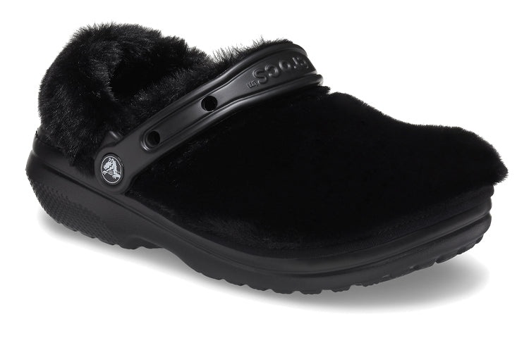 Crocs Classic Fur Sure Slip On Clogs 'Black' 207303-001 - 4