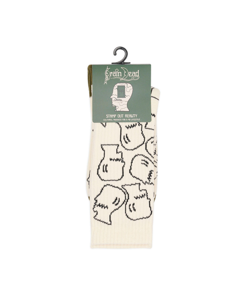 Logohead Crew Socks - Cream 3