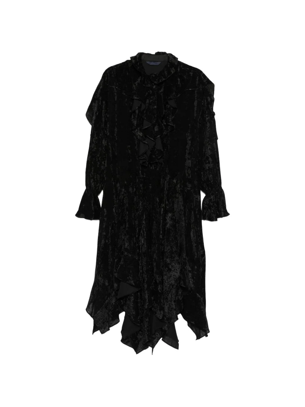 velvet midi dress - 1