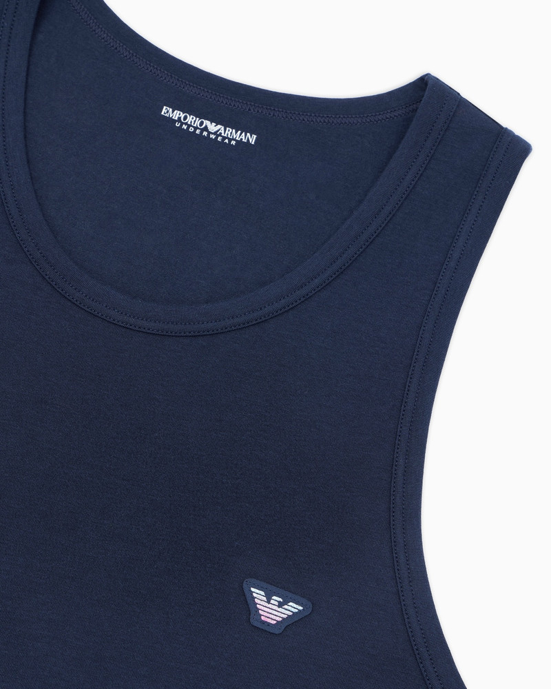 EMPORIO ARMANI ASV LOGOBAND SHINY LOUNGEWEAR TANK TOP outlook