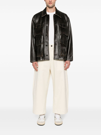 Golden Goose cut-out detail leather jacket outlook