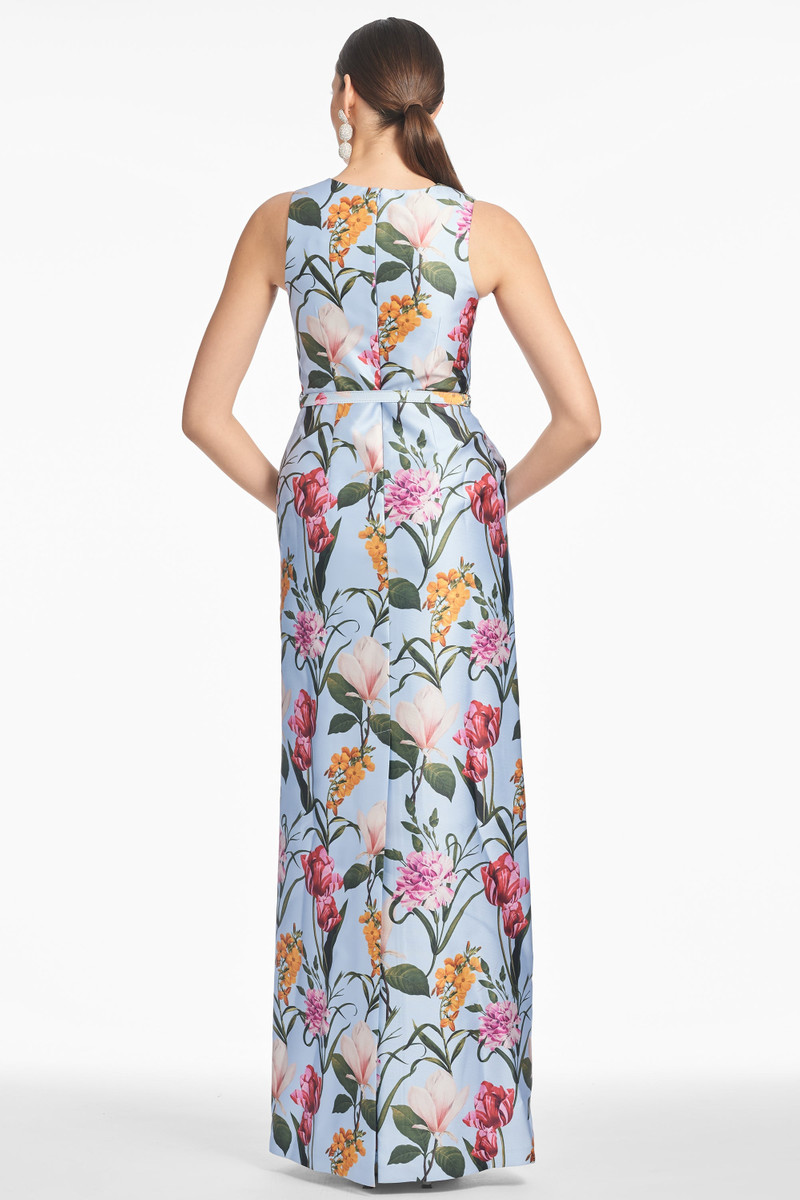 ADELLYN GOWN - GLACIAL BLUE BLOSSOMS 4