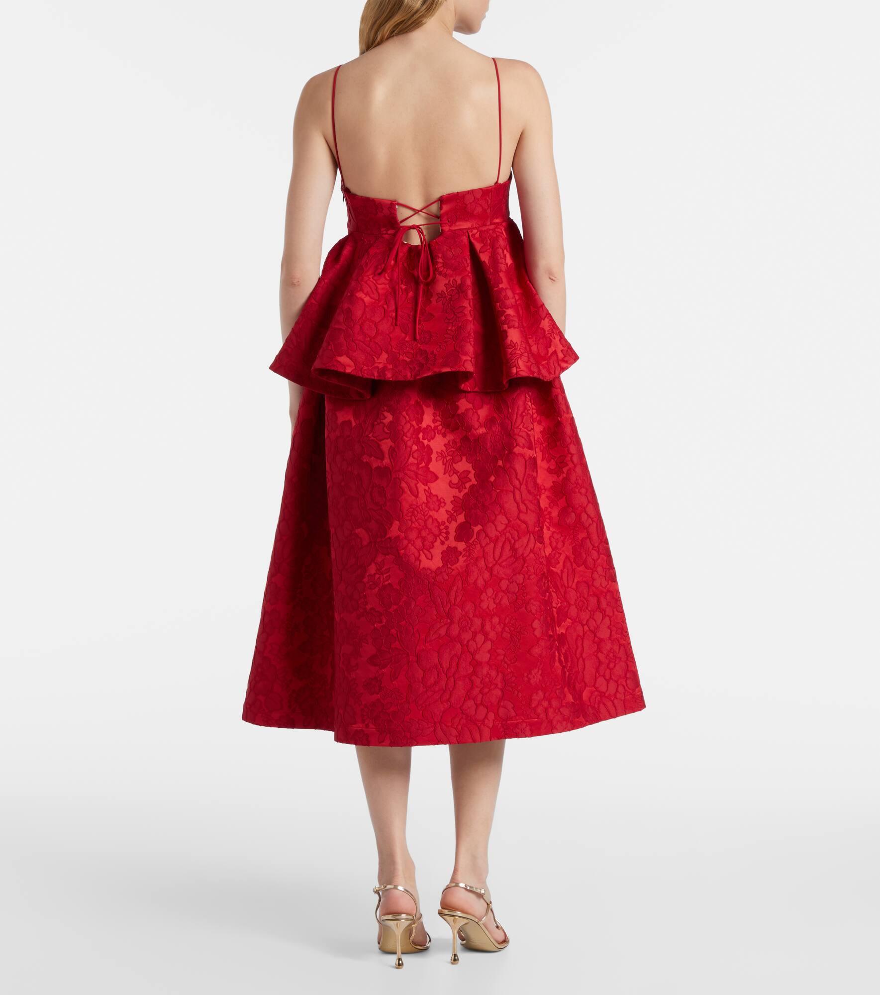 Satine matelassé jacquard midi dress - 3