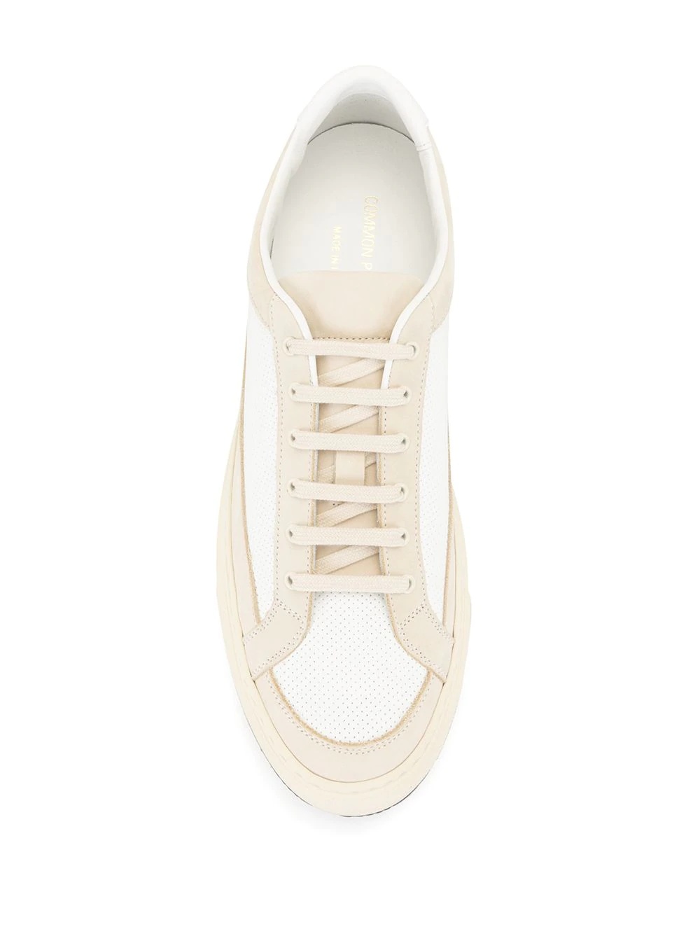 low top panelled sneakers - 4