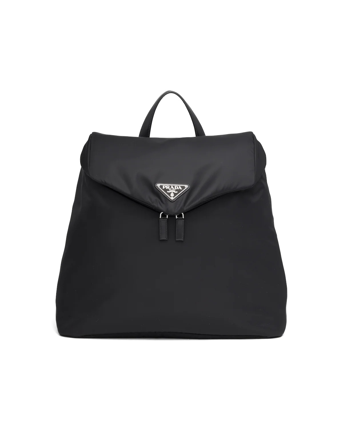 Re-Nylon and leather backpack - 1