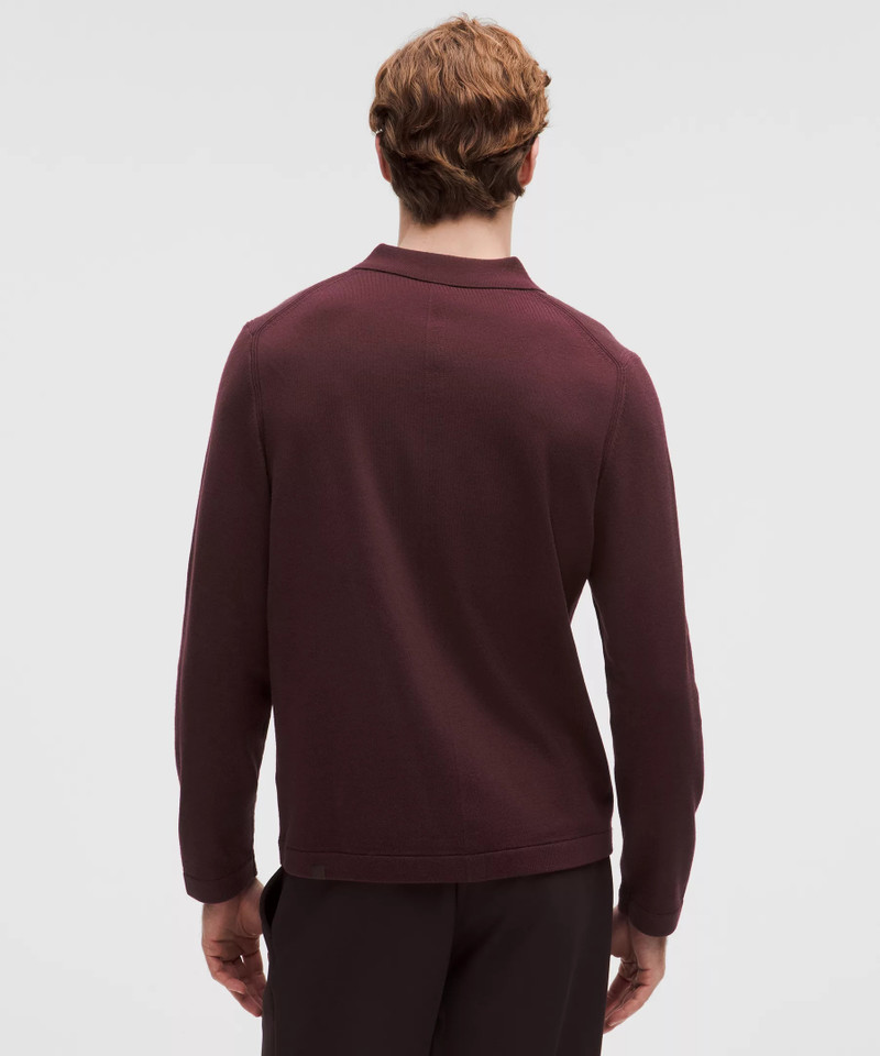 New Venture Long-Sleeve Knit Polo Shirt 3
