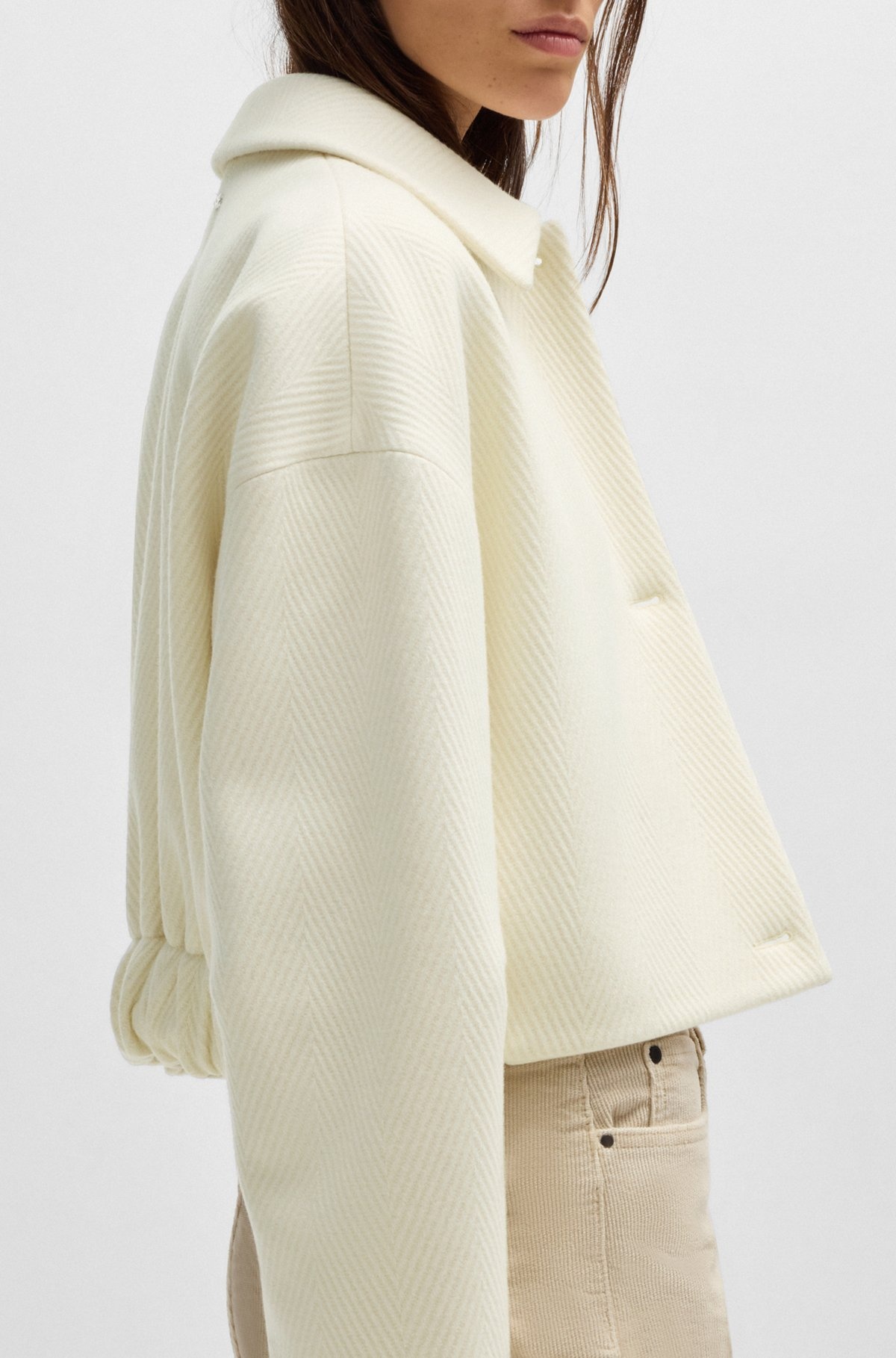 HERRINGBONE JACKET IN A VIRGIN-WOOL BLEND - 6