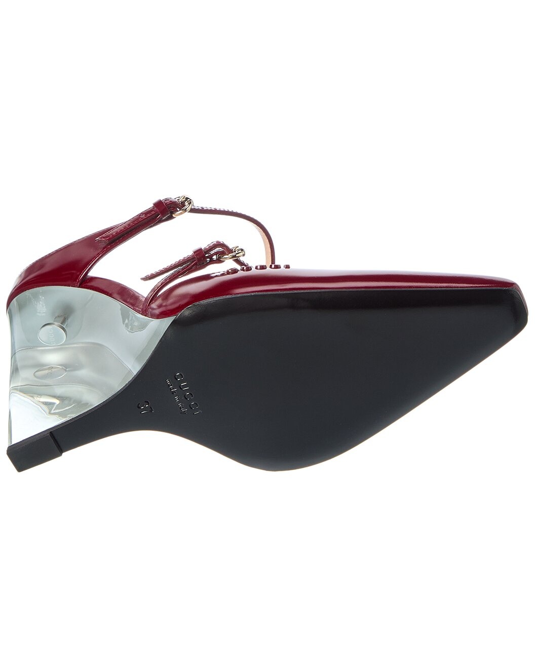 Gucci Leather Wedge Mule - 4