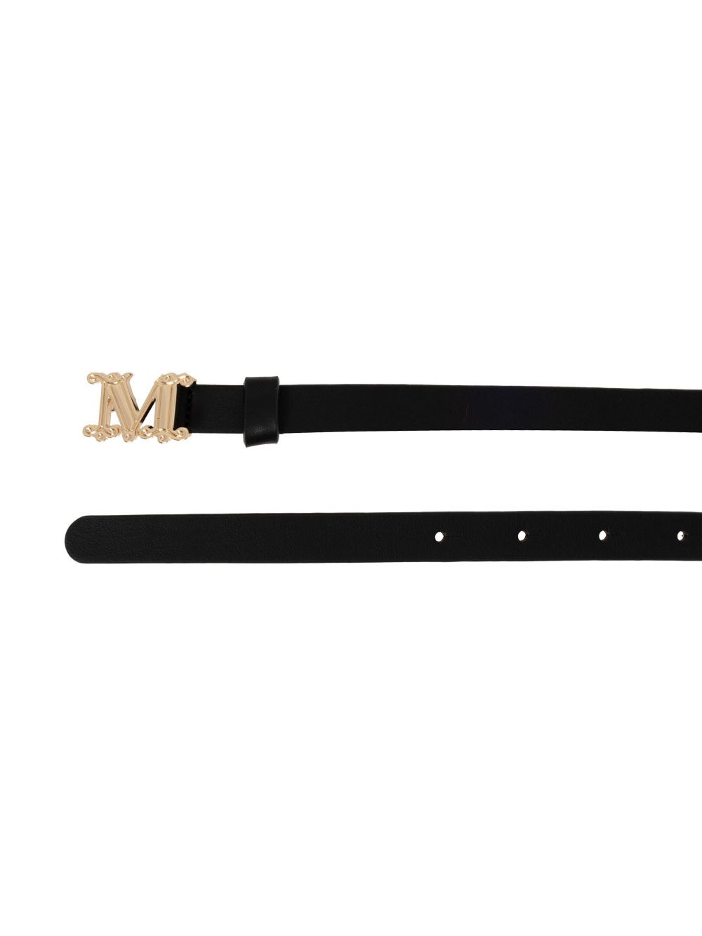 logo-buckle leather belt - 2
