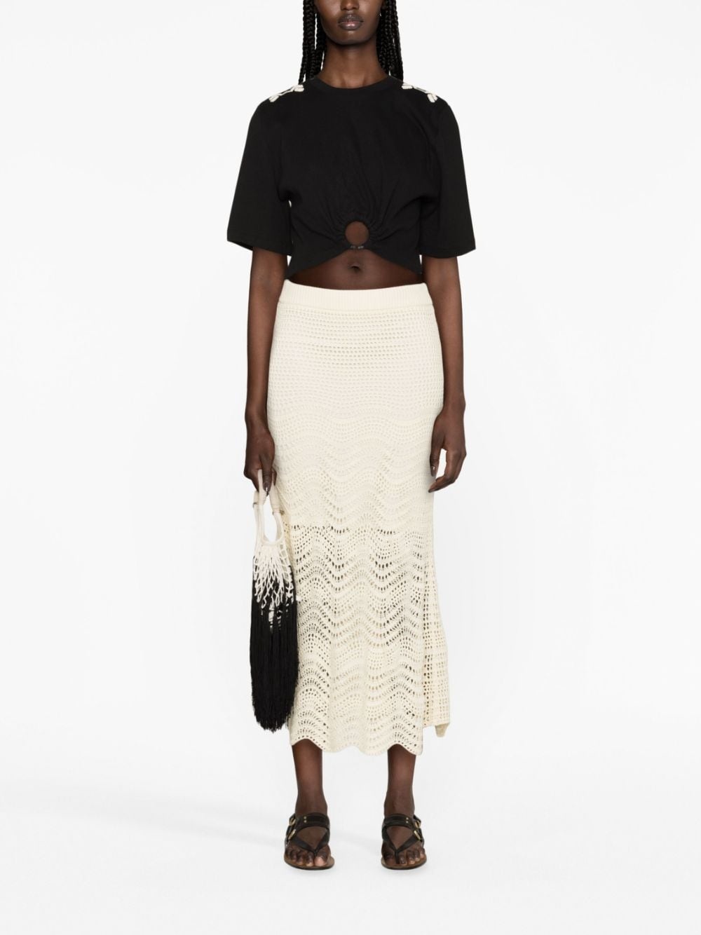 Ensenada embroidered cropped T-shirt - 2