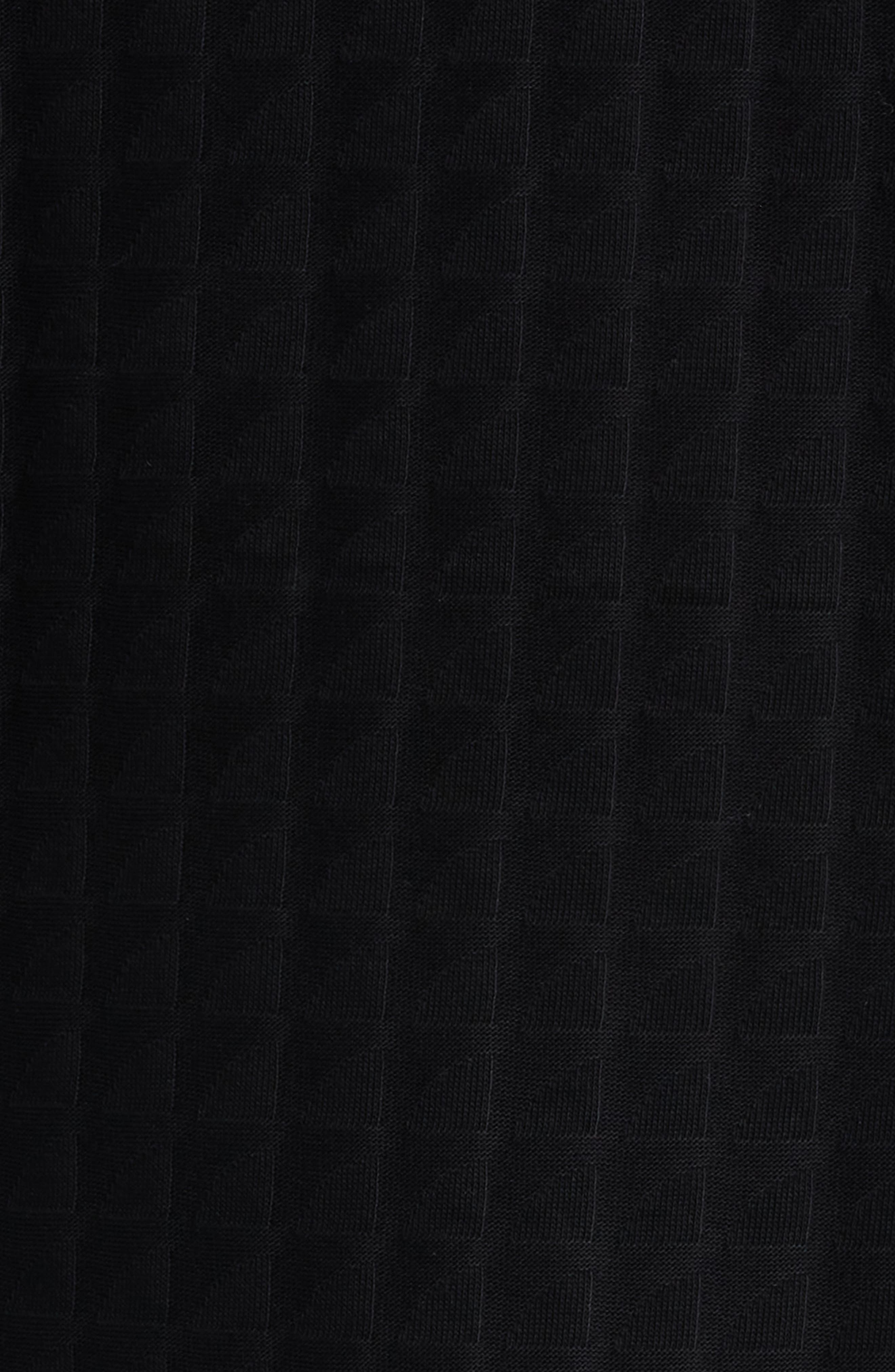 Emporio Armani Textured Cotton Polo in Black at Nordstrom - 5