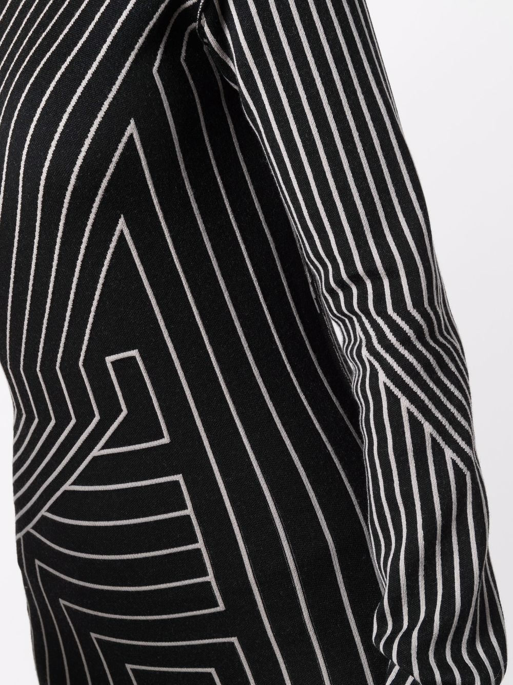 geometric stripe one-shoulder dress - 5