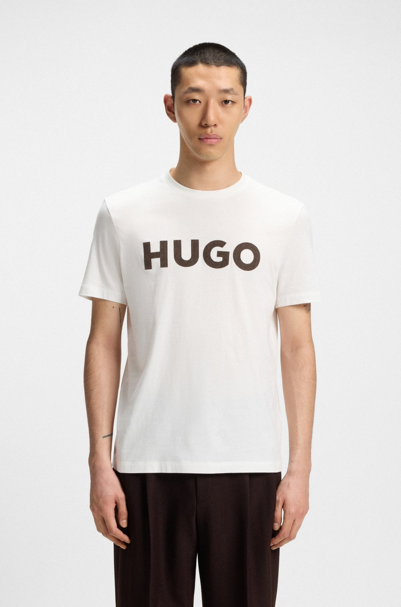 COTTON-JERSEY T-SHIRT WITH HERRINGBONE LOGO 2