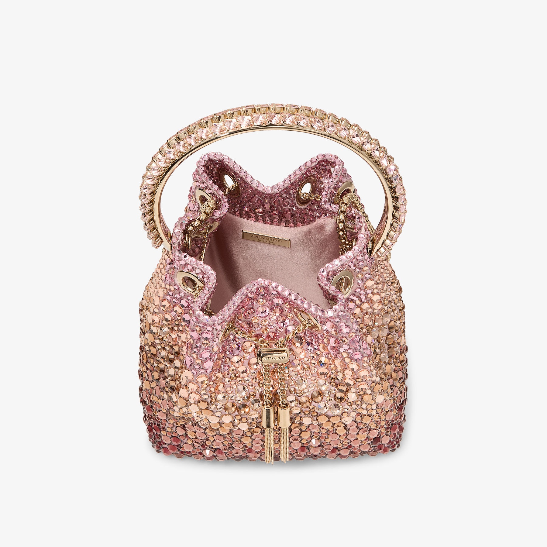 Bon Bon
Blush Satin Bag with Crystals - 5