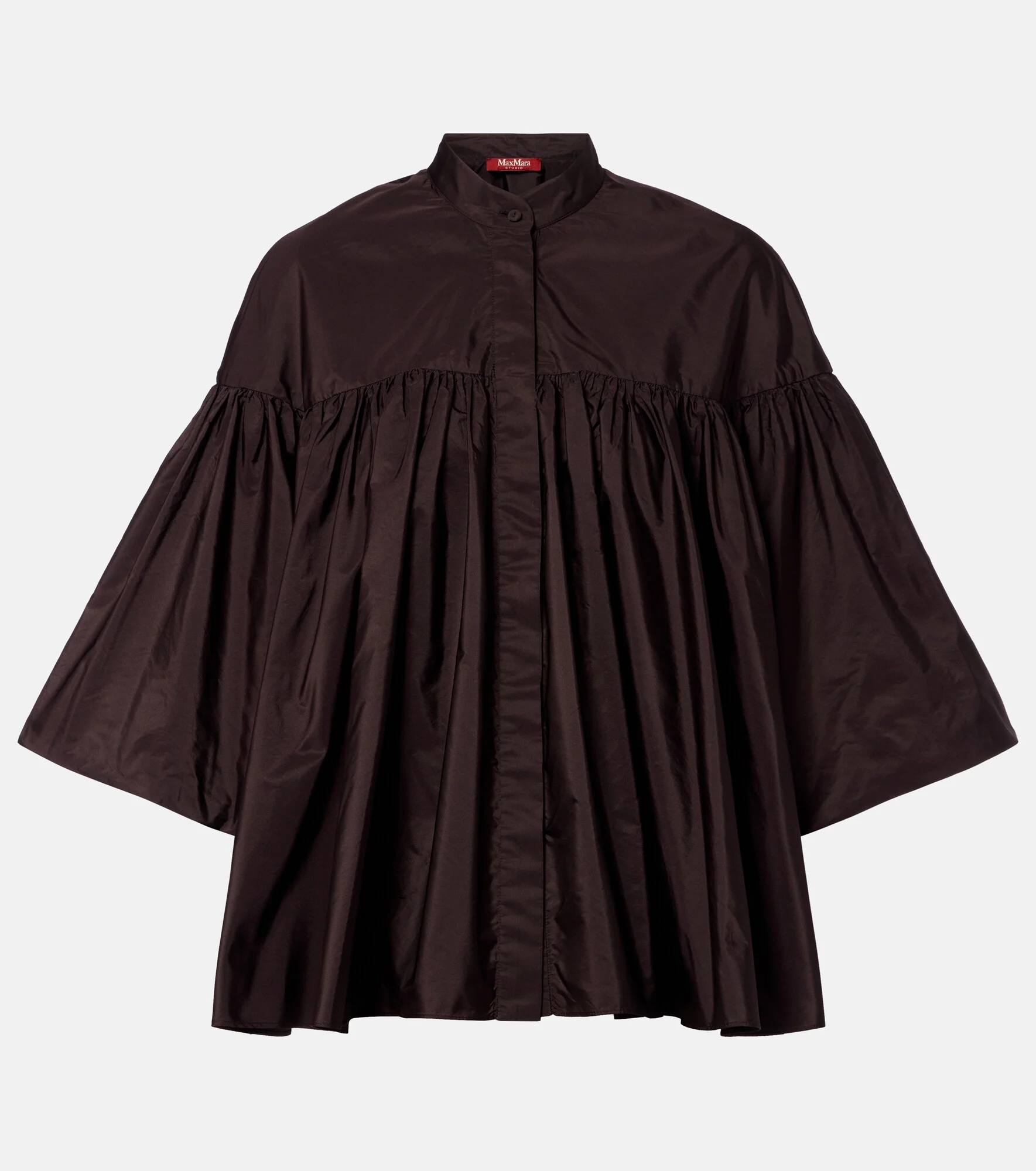 Gathered taffeta shirt - 1
