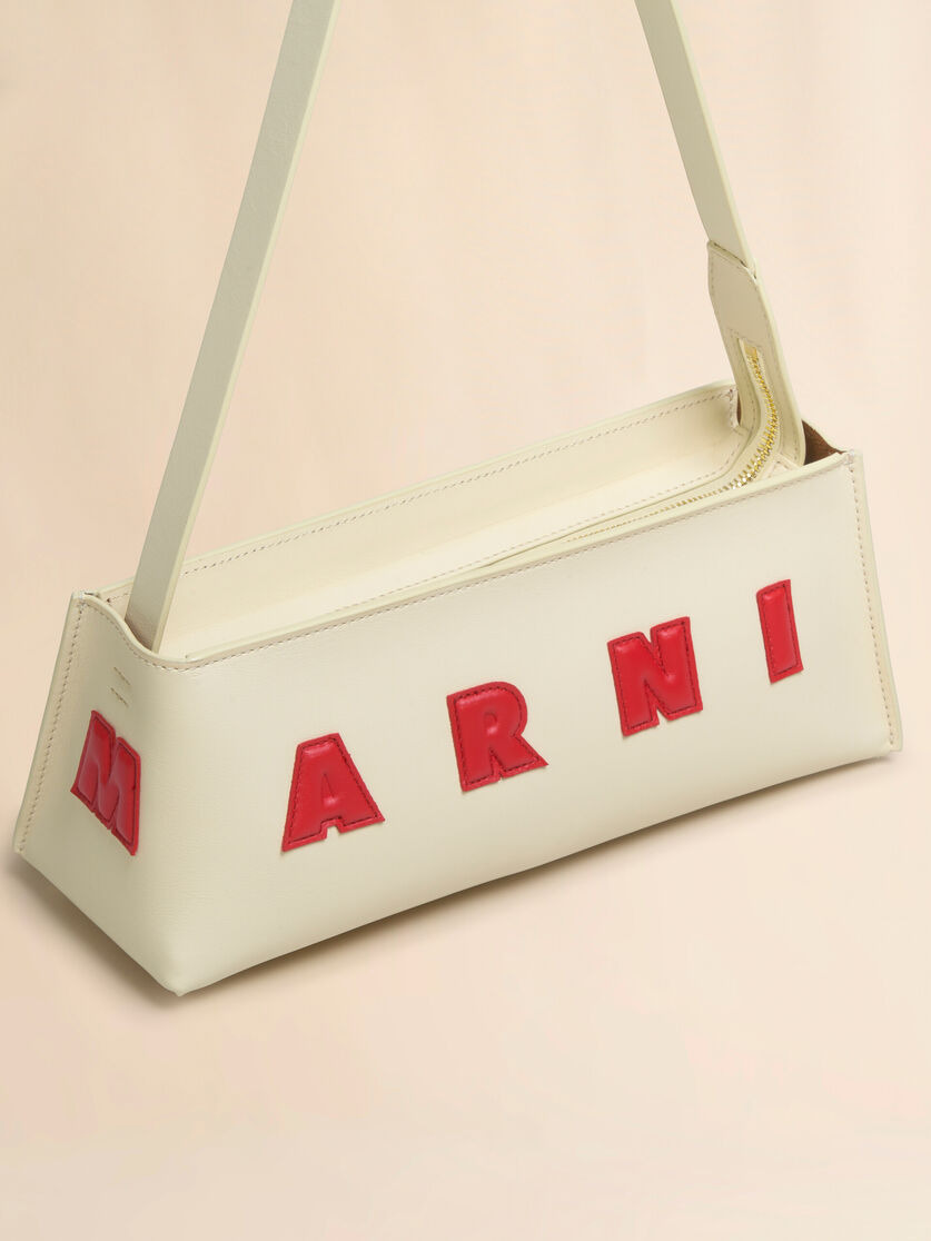 CREAM LEATHER MUSEO BAGUETTE BAG - 5