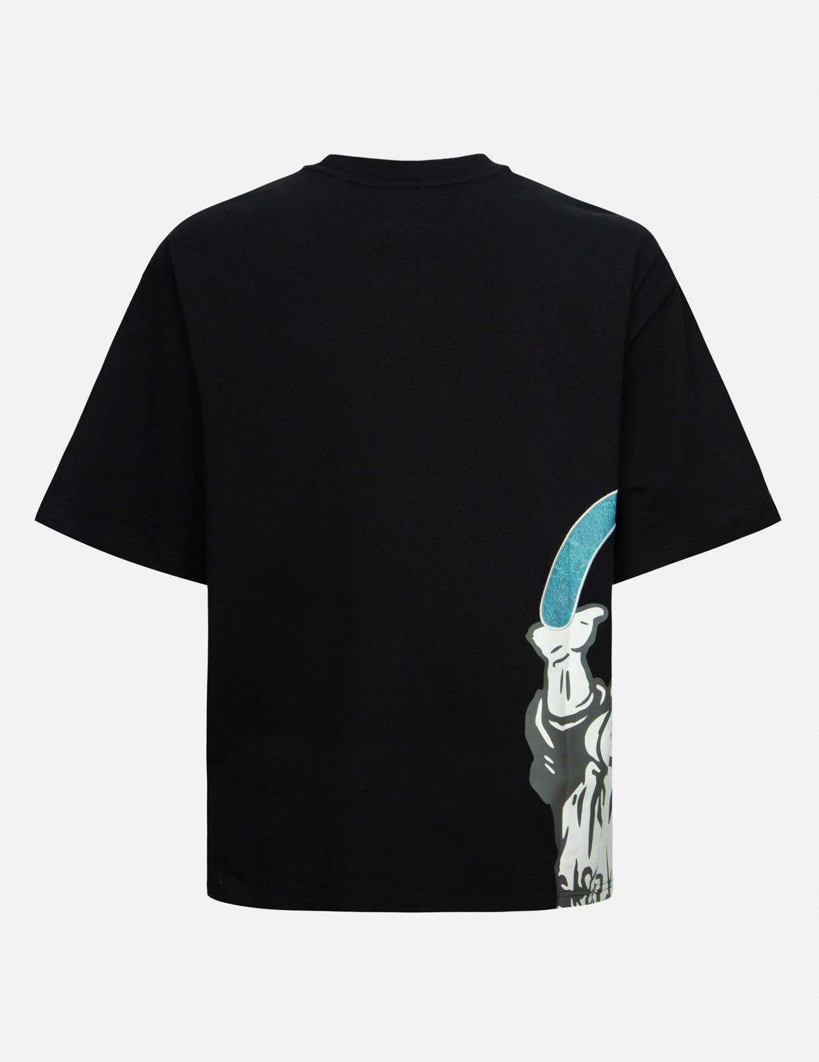 GODHEAD PRINT AND SEAGULL EMBROIDERY LOOSE FIT T-SHIRT - 2