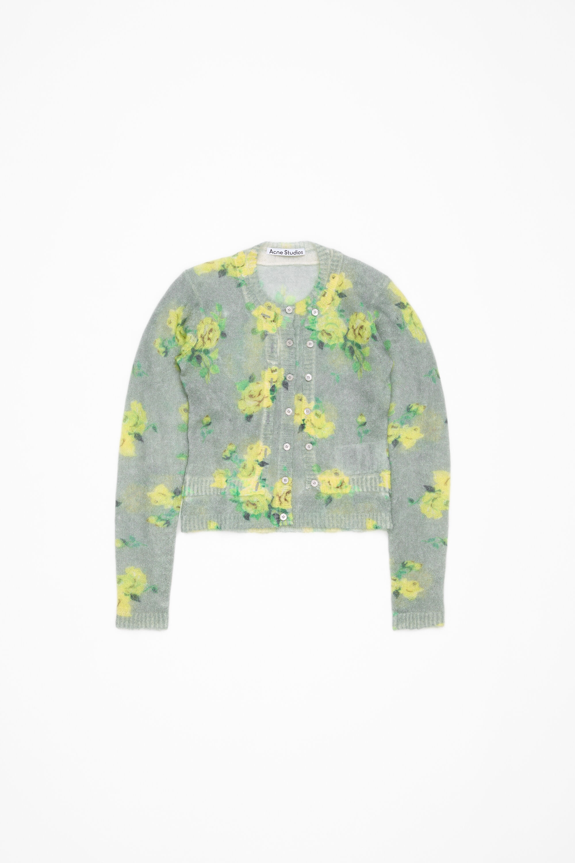 Layered mohair cardigan - Grey/multi - 6