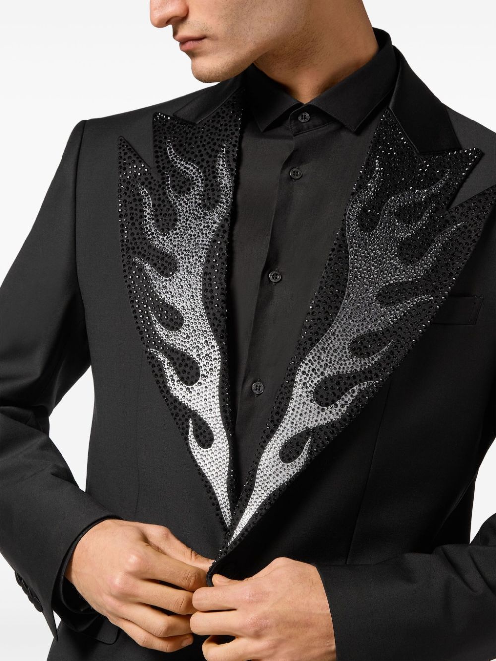 Flame single-breasted blazer - 5