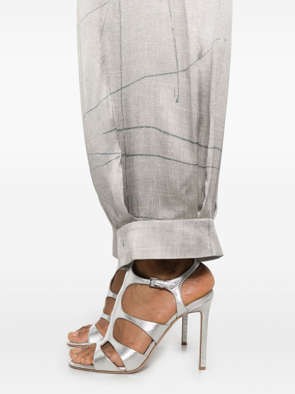 printed silk trousers - 5