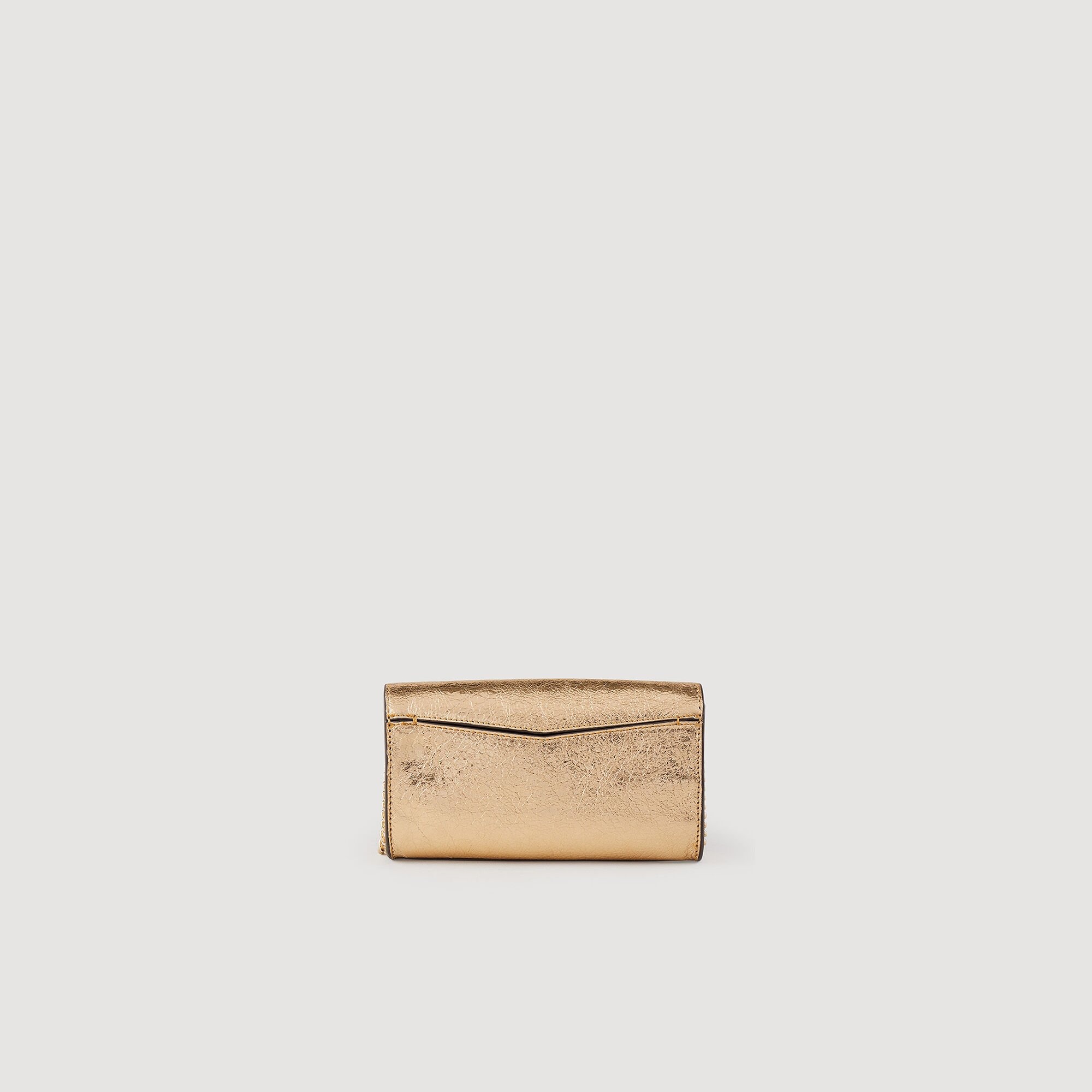 GOLD LEATHER CLUTCH BAG - 9