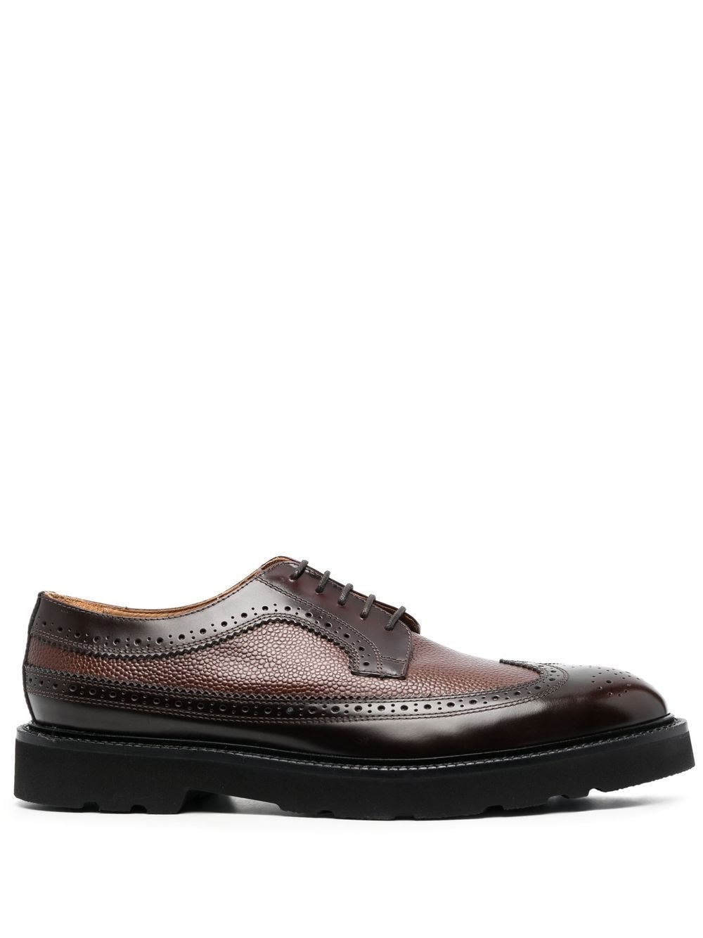 lace-up leather brogue shoes - 1