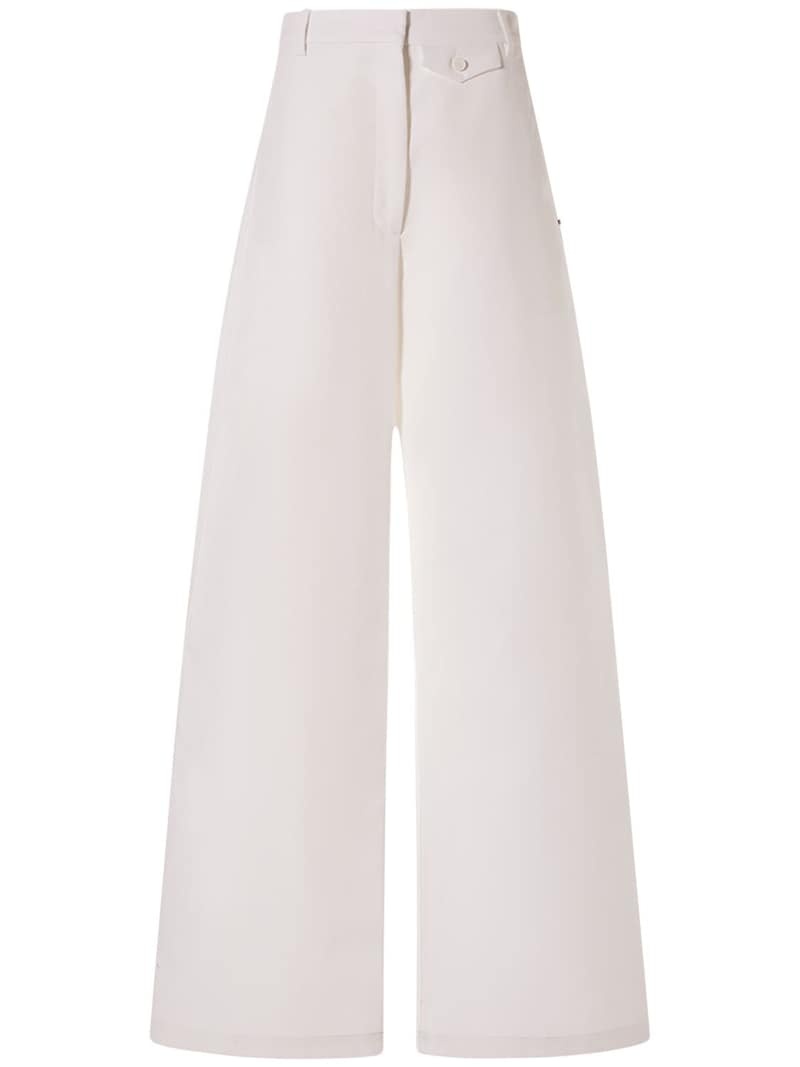 Febo cotton canvas low waist wide pants - 1
