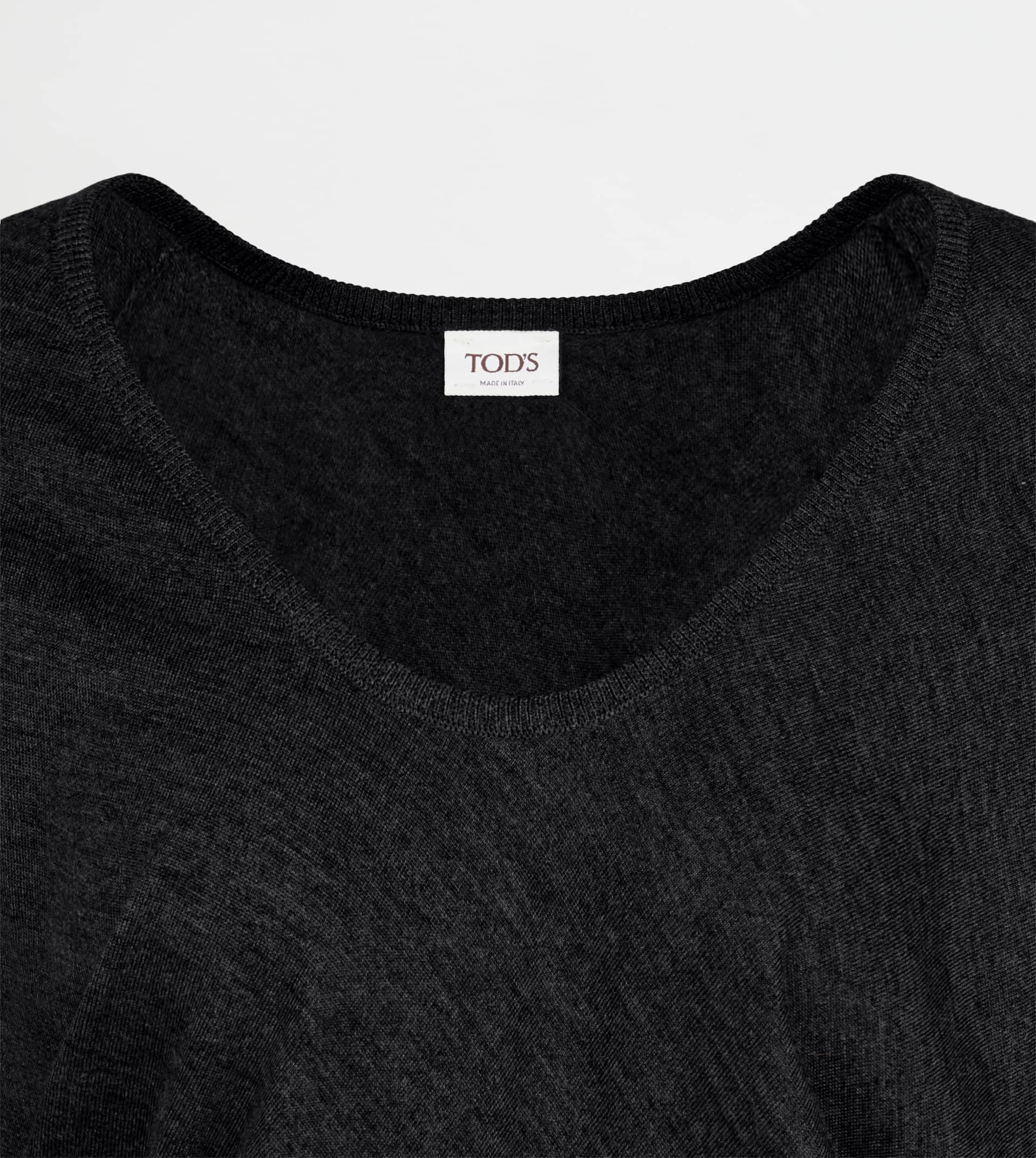 SILK BLEND PULLOVER - GREY - 7