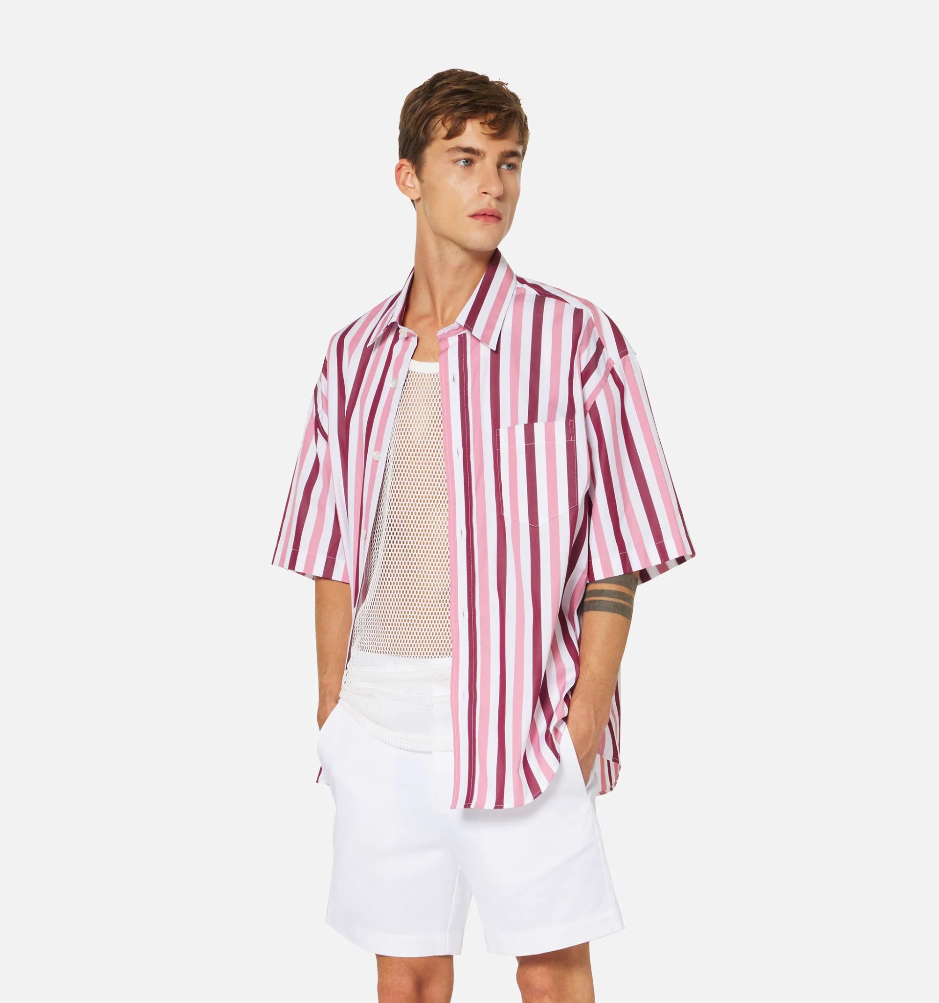 Striped Short-Sleeved Shirt - 3