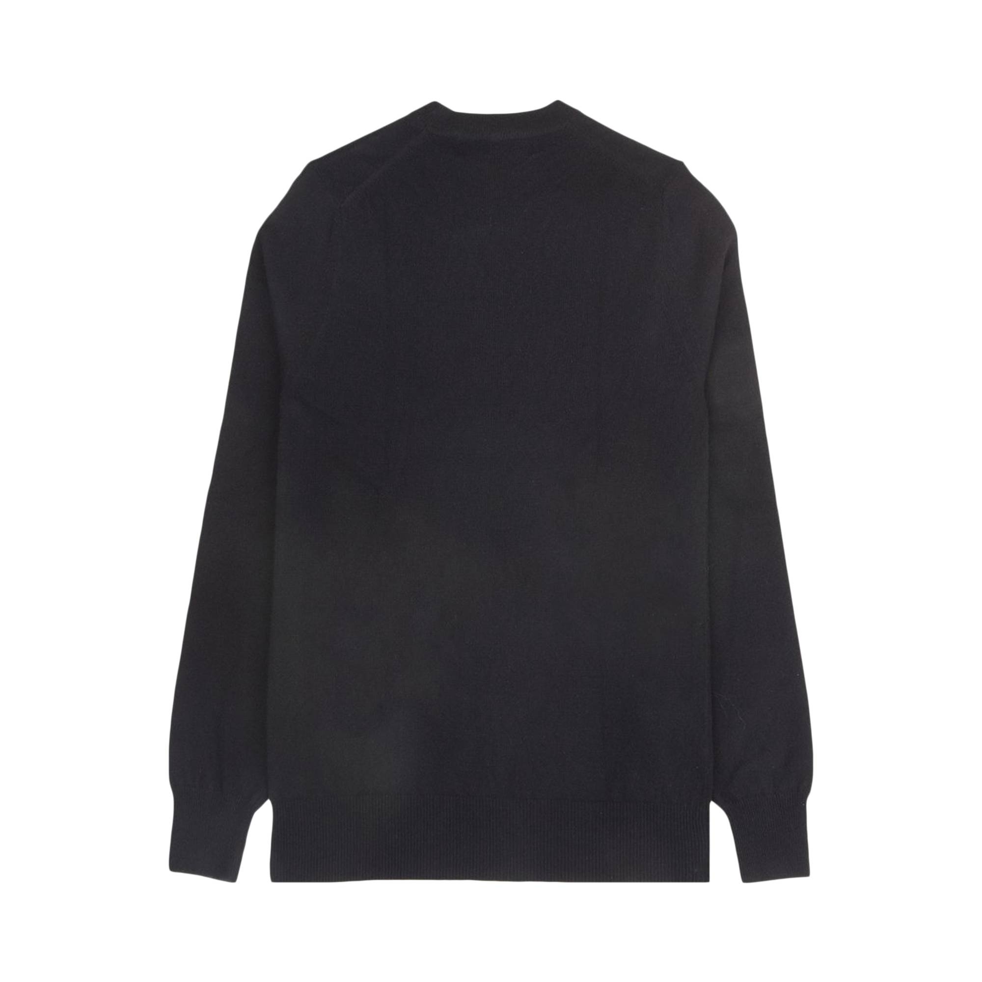 Comme des Garçons PLAY Heart V-Neck Sweater 'Black' - 2
