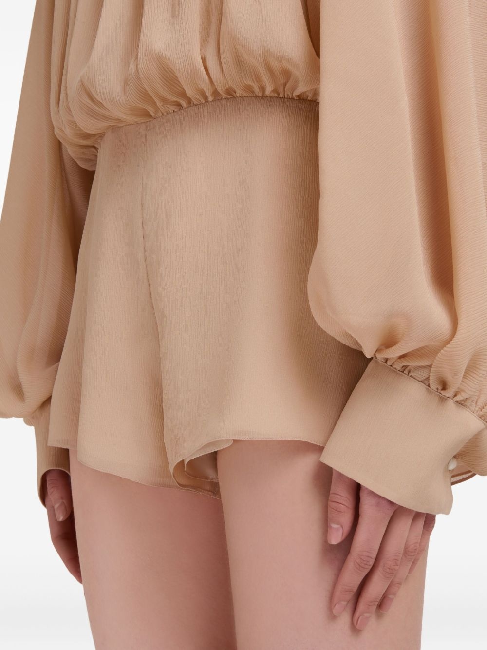 puff-sleeve gathered jumpsuit - 5